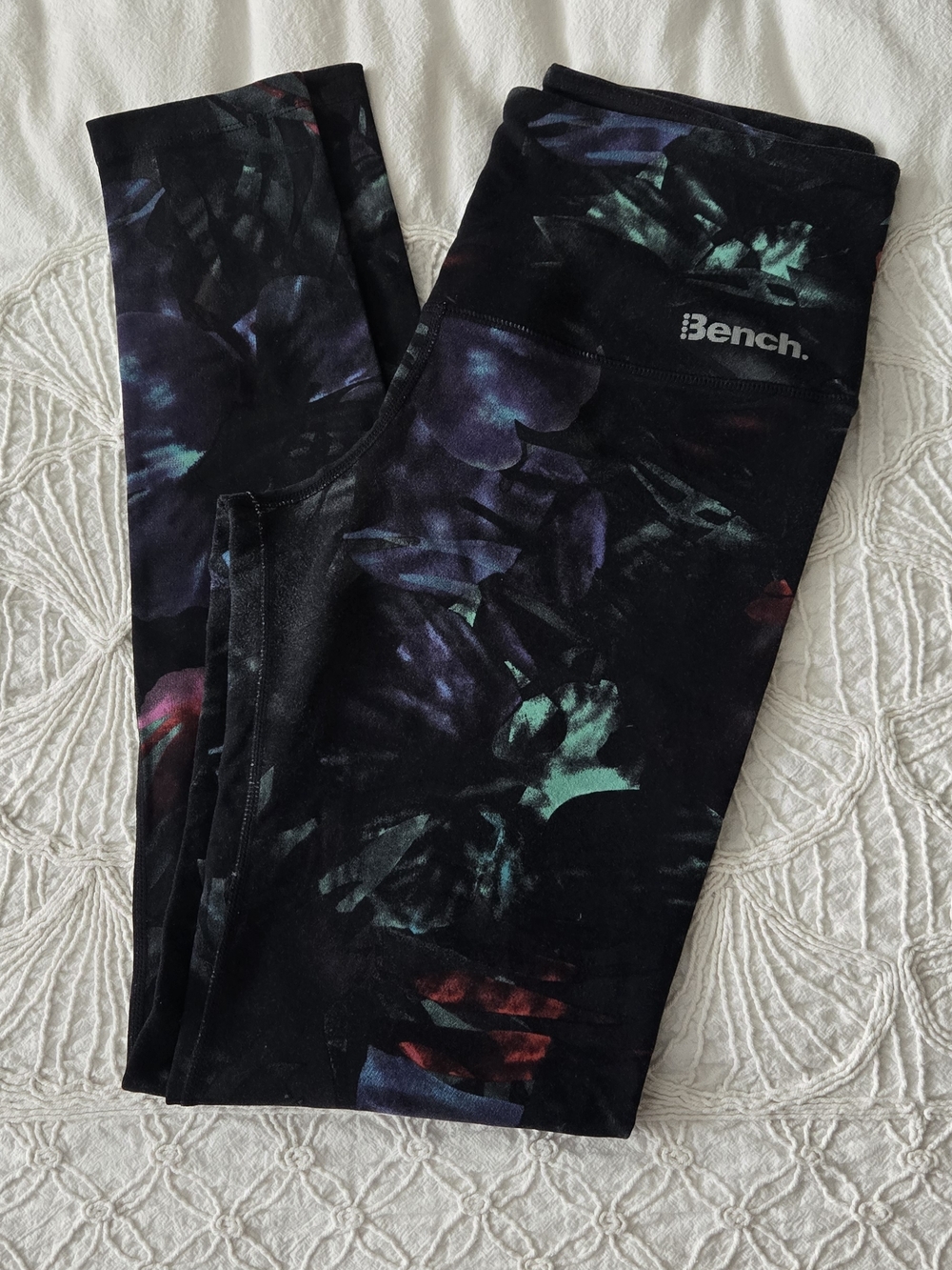 Bench Black Leggings with Multicolor Floral Print
